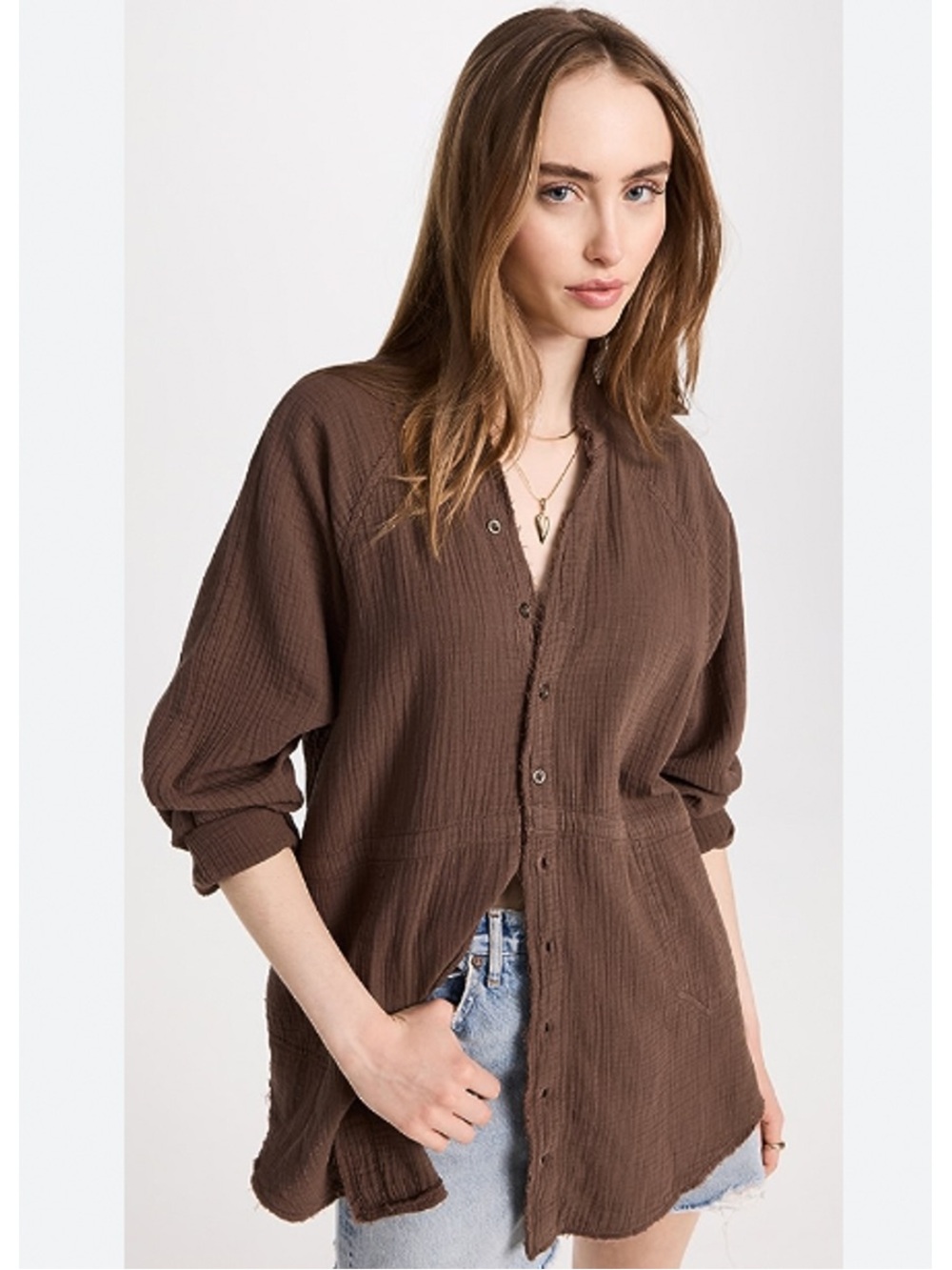 Free People Summer Daydream Button-Front 100% Cotton Size Medium